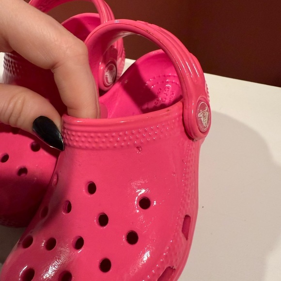Kids Pink Crocs - Picture 2 of 9